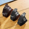 SKiporty Mens Belt Leather with Automatic Buckle Adjustable Ratchet Belts