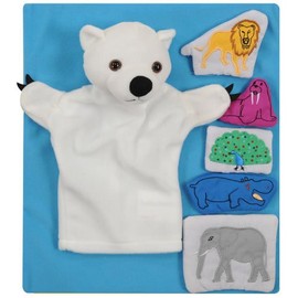 Constructive Playthings Polar Bear What Do You Hear Puppet and Prop Set for Children, 12-Piece with Bag, Ages 2 Years and Up (MTC-187)
