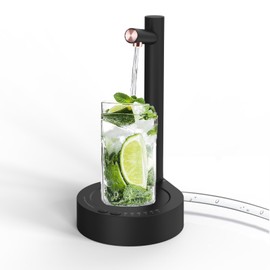 Water Bottle Pump, Automatic Water Dispenser Pump Rechargeable, 6 Levels of Water Output, Portable Dispenser, Drinking Pump for Home Kitchen Office (Black)