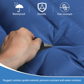 Sleeping Pad Airbed Air Mattress Camping Inflatable Sleeping Pad Ultralight 5 inch thick self-inflating camping mat Built-in foot pump Camping Hiking Tent Lightweight Sleeping Pad (purplish blue)