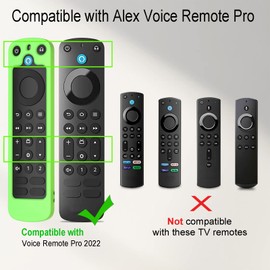LEFXMOPHY Cover Compatible for Alexa Voice Remote Pro 2022 Case Black Silicone Protective Protector with Lanyard