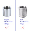 Yoebor Forged 304 Stainless Steel Pipe Fitting Coupling 3/4" NPT