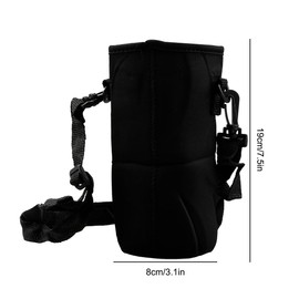 GLADFRESIT Bottle Cage -Pouch Neoprene Carrier Cover Bag with Shoulder Strap - Water Bottle Holder for Daily Walking, Hiking, and Other Outdoor Activities