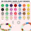 6000+pcs Polymer Clay Beads Smile Beads Crystal Beads Letter Beads