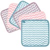 PHOGARY Flannel Face Cloth Pack 6, Reusable Microfibre Face Cloth,
