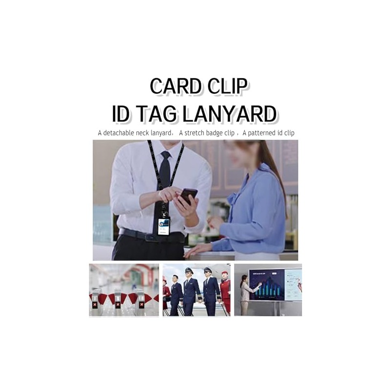 ID Badge Holder with Retractable Lanyard, Badge Holders Reel with