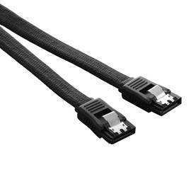 CableMod ModFlex Sleeved SATA 3 Cable (Black, 30cm)