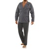 sesto senso Elegant Men's Long Button Down Pyjamas 100% Cotton