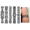 Marc5 Temporary Bracelet Tattoo Tribal Tattoo Maori Design 5 Sheets
