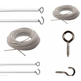 Net Curtain Wire - Free Hooks & Eyes- 2 metres