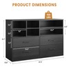 IDEALHOUSE Bedroom Dresser with 4 Drawers & 6 Open Shelves,