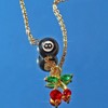 Cherry Necklace for Women Black Eight Pendant Necklace Charm Jewelry