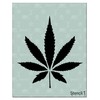 Stencil1 Pot Leaf Stencil - Reusable Mylar Template Pot Leaf