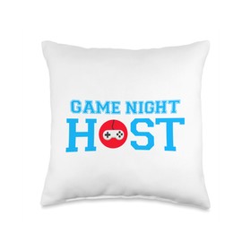 Game Night Host Family Board Game Night Trivia Night Games Throw Pillow