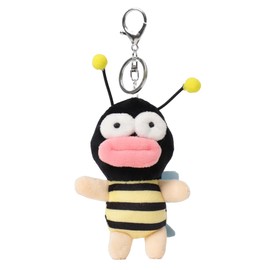 Wigo Slim Tarako Honeybee Nuigurumi Key Holder, Women's, Black