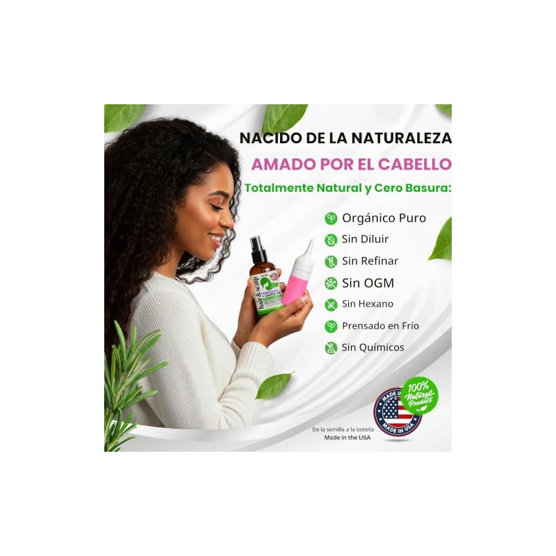 SELFWISE Aceite De Ricino Y Romero Orgánico Para El Crecimiento