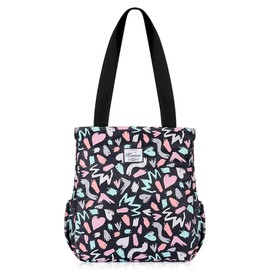 KAMO Floral Tote Bag - Waterproof Lightweight Handbags Travel Shoulder Bag for Hiking Yoga Gym Swimming Travel Beach