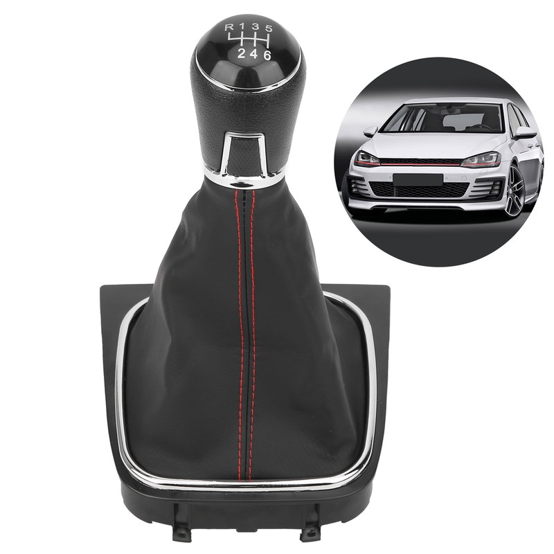 PU Leather Gear Shift Knob with Dustproof Cover Boot 6