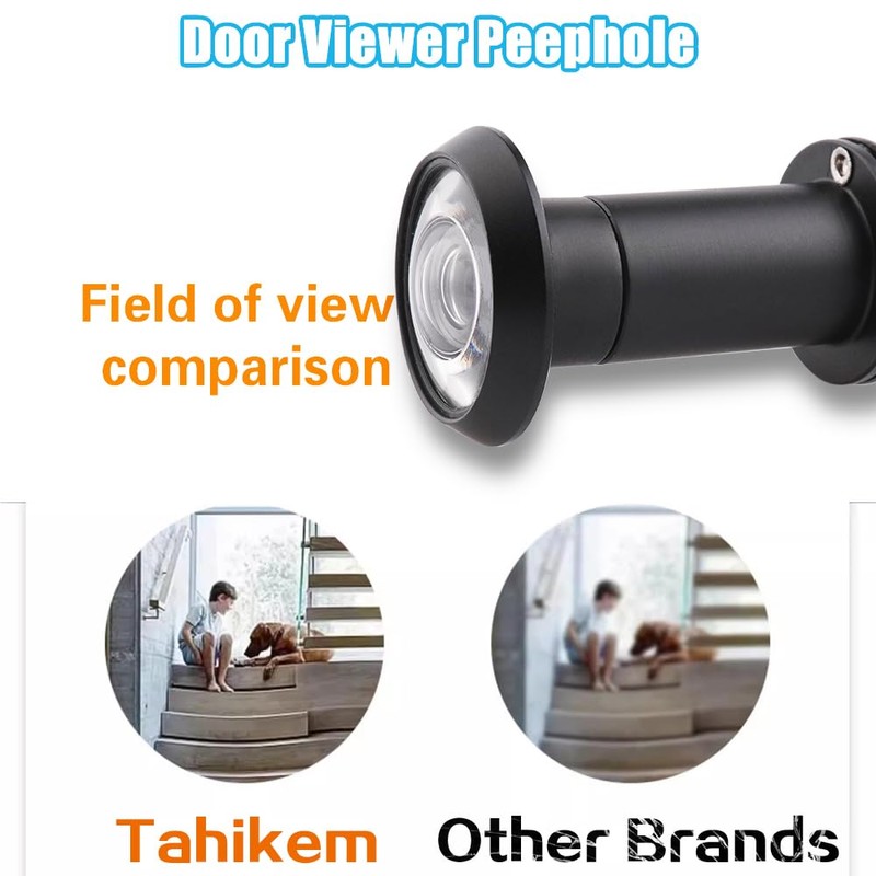 Tahikem 2 Set Door Viewer Peephole, Door Viewers with 0.63inch/16mm