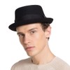 F FADVES Pork Pie Hat Wool Felt Men's Porkpie Breaking