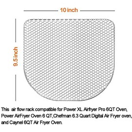 5 estantes deshidratadores compatibles con horno freidora de aire de 6 cuartos de galón, Chefman, Caynel, estantes de flujo de aire, deshidratar frutas y carnes, accesorios para horno freidora de aire