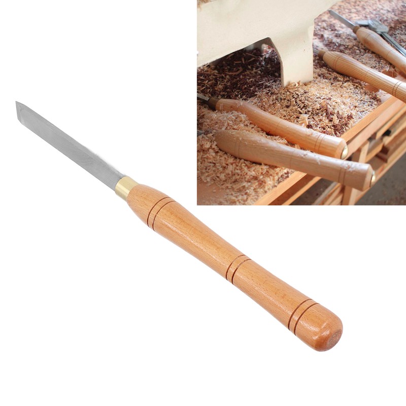 Skew Chisel HSS Lathe Turning Tool Ergonomic Beech Handle Lathe