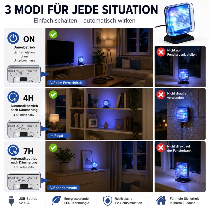 H13CS LED TV Simulator Burglary Protection Light Simulation with 20