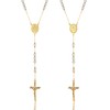 Virgin Mary Necklace Rosary Christian Cross Mens Chain Rosary Beads