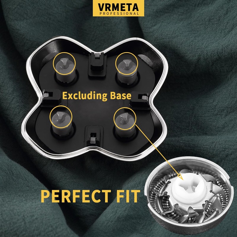 VRMETA 4 PCS Shaver Head Replacement Blades for Skull Pitbull