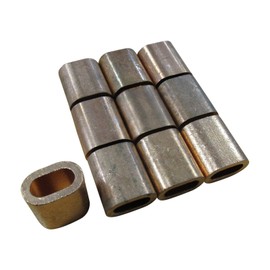 Copper Ferrules 2MM X10 (Oval Crimping Sleeves for Stainless Wire Rope)