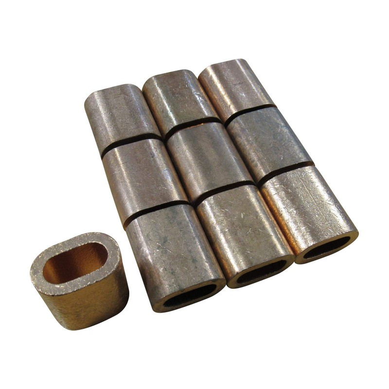Copper Ferrules 2MM X10 (Oval Crimping Sleeves for Stainless Wire