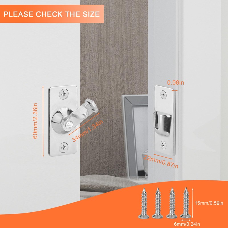KOVOSCH 2 Pack Screen Door Latch 90 Degree, 1.73 x