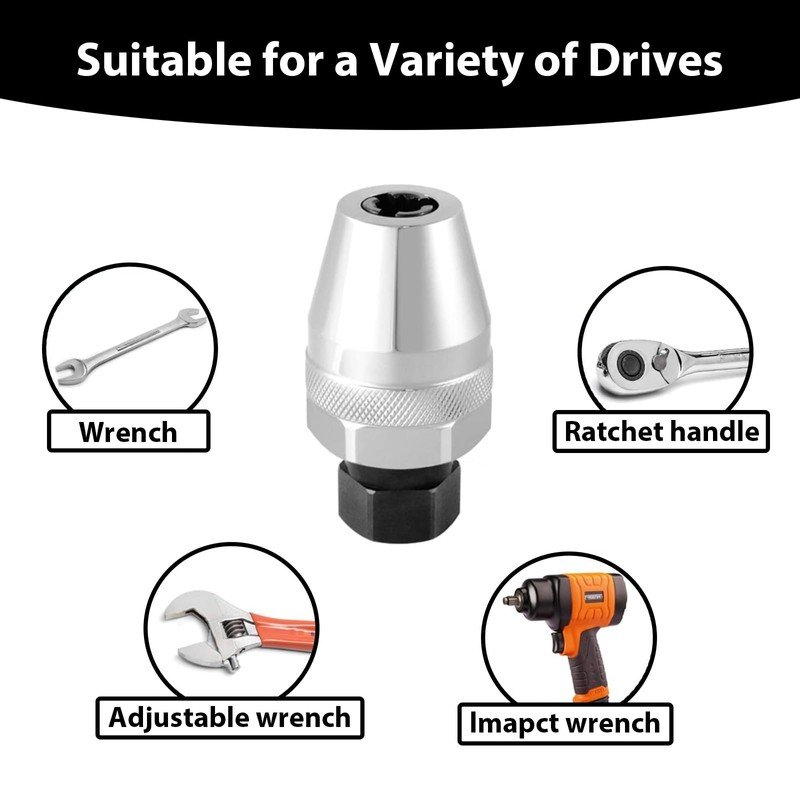 Wjelet 3/8" Drive Broken Stud Remover, Heavy Duty Stud Extraction