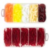 350 Pieces Artificial Bait Worm Earthworms Fishing Bait Box Set,
