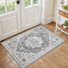 GENIMO 60x90cm Grey Bohemian Polyester Rug - Machine Washable Non-Slip