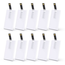 KEXIN 20 Pack 64GB USB Flash Drive Bulk USB Business Card Credit Card Bank Card Shape Flash Drive Memory Stick Key Credit USB Drives - Bulk USB Flash Drives - 64GB 20 PCS (White Card)