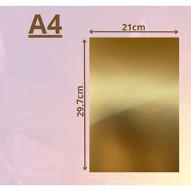 ASENME Aluminium Card - 20 Units A4 - 250 Gram Metallic Card (Matt Gold, A4 / 20 Units)