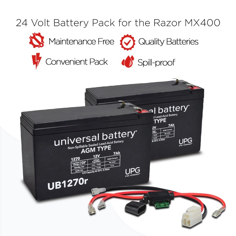 MSP 24 Volt SLA Battery Pack (7 Ah V33+) Kit