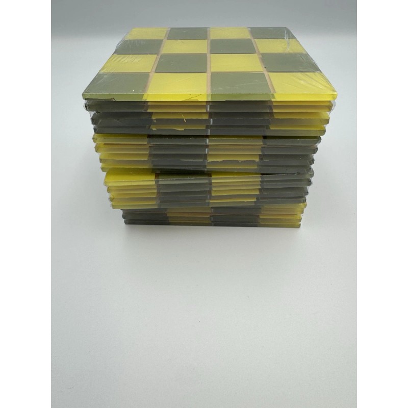 Ankyo Square Glass Coasters 4 sets of 4 Green