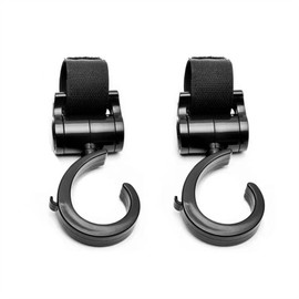 Baby Stroller Hooks, Baggage, Multi Hooks, Stroller, Anti-Slip, Easy to Use, 360 Degree Rotation, Included, Stable, Load Capacity 44.1 lbs (20 kg), Bicycle Hooks, Versatile Hooks, Set of 2