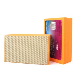 TopHomer Diamond Sanding Block Hand Expert Diamond Sanding Pad for Grinding Polishing Diamond Sanding Block Ultra Fine 3000 Grit Sanding Block Wet Dry Sanding Sponge for Wood Tiles Stones Pack of 1