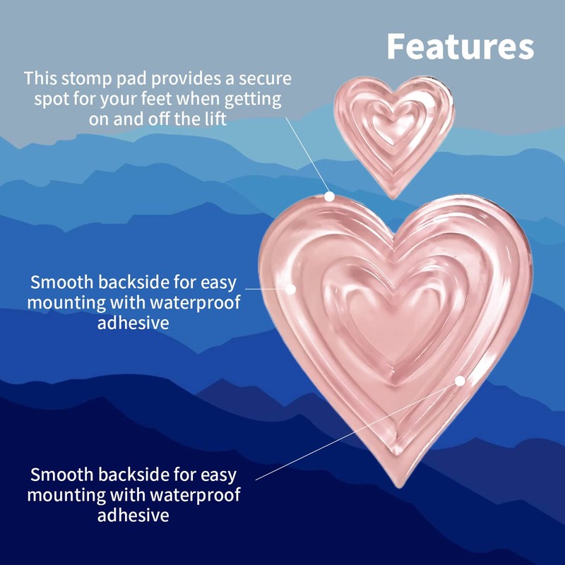 VEROMAN Snowboarding Stomp Pad (Heart-Shaped A)