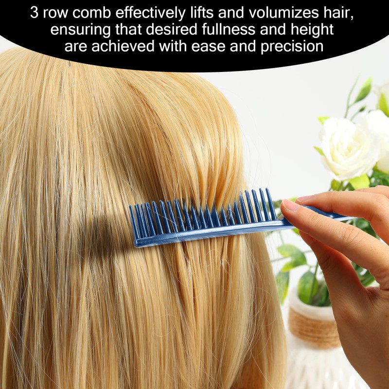SIMPOR 3 Row Hair Comb for Natural Detangling, Hair Styling