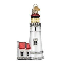 Old World Christmas Heceta Head - Faro de Cristal soplado 2020 Adornos de Navidad únicos para Decoraciones de árbol de Navidad