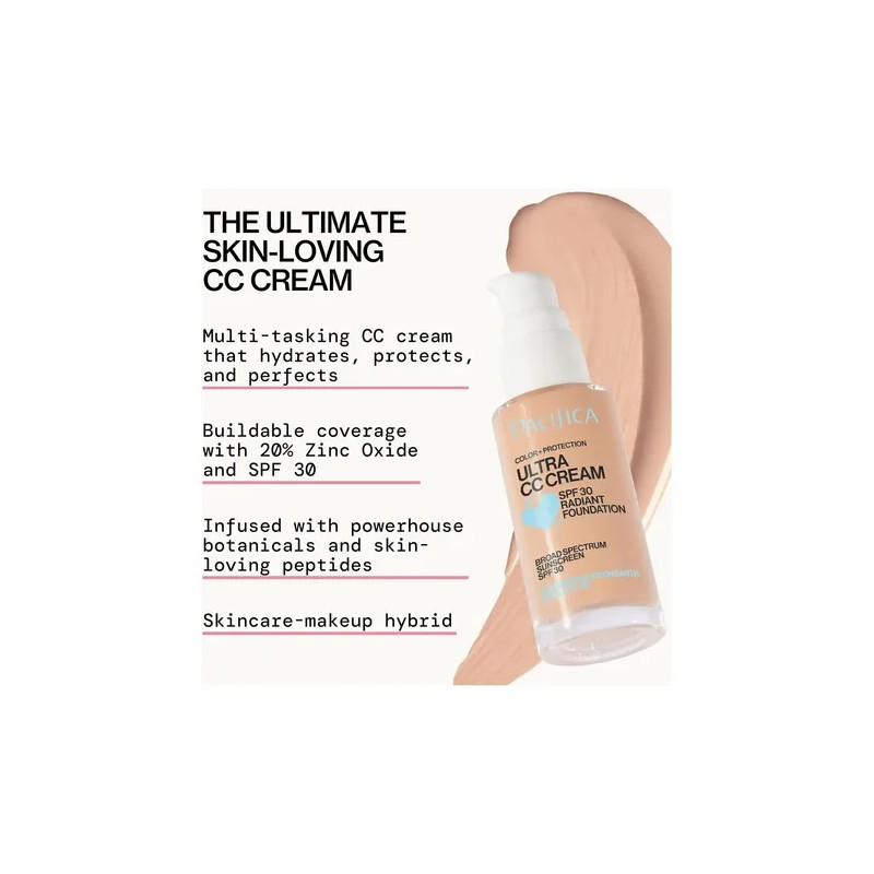 Pacifica Ultra Cc Cream Radiant Foundation Spf 17 Warm Light