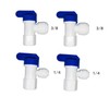 Malida Tank Ball Valve 1/4" FPT by 1/4",3/8" OD Tubing quick connector for RO Water Reverse Osmosis Filter system set of 4