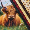Mook Fabrics Highland Cow All Over Fabric [45in. Wide] –