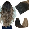 SAFIRENY Clip in Hair Extensions Real Human Hair, 14 Inch