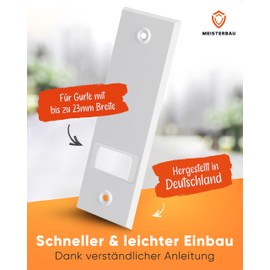 MEISTERBAU - Roller shutter belt cover with 215 mm hole spacing [6 pieces] - high-quality roller shutter cover [made in Germany] - belt winder cover for roller shutter belt 23 mm - robust roller