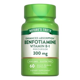 Benfotiamina Natures Truth 300mg 60 Cápsulas Vitaminas Sin Gluten